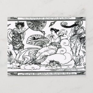 Cartão Postal "Então a Rainha do Ar Arrastou-se na Sala