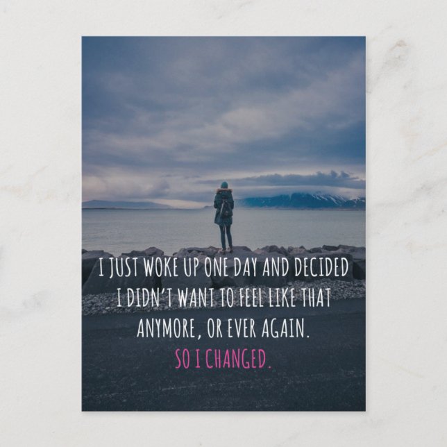 Cartão Postal Então Eu Mudei De Citação (Frente)