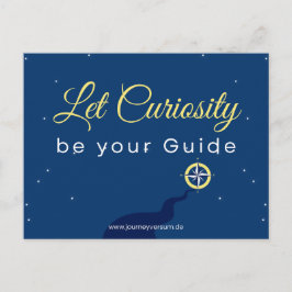Cartão Postal Entdecke die Welt mit Neugierde - Postkarte