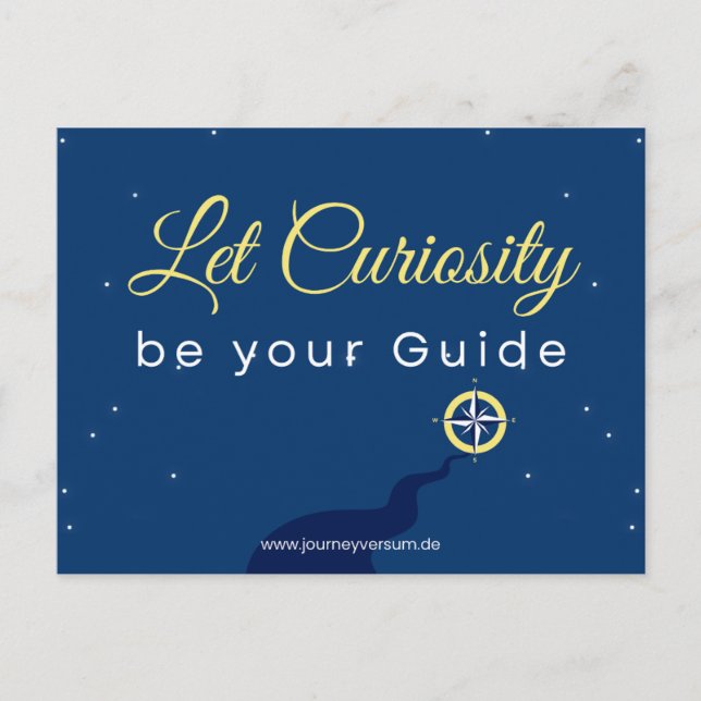 Cartão Postal Entdecke die Welt mit Neugierde - Postkarte (Frente)