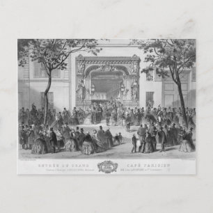 Cartão Postal Entrada ao "Grand Cafe Parisien", Paris