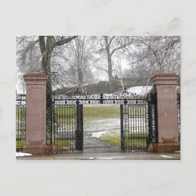 Cartão Postal Entrada ao parque de Mellon, Pittsburgh, PA (Frente)