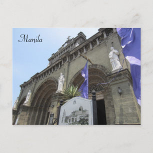 Cartão Postal entrada da catedral de manila