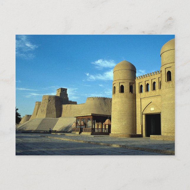 Cartão Postal Entrada da cidade, Khiva, Uzbequistão (Frente)