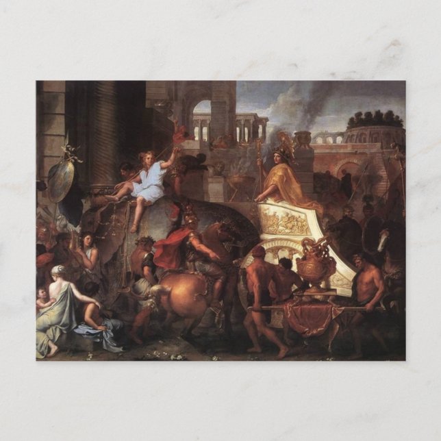 Cartão Postal Entrada De Alexander Na Babilônia (Frente)