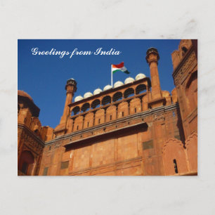 Cartão Postal entrada de forte delhi