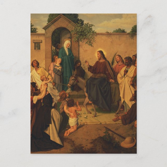 Cartão Postal Entrada de Jesus Cristo em Jerusalém (Frente)