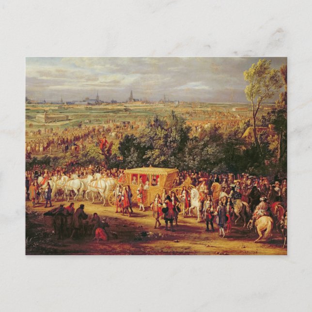 Cartão Postal Entrada de Luís XIV e Maria Teresa de (Frente)