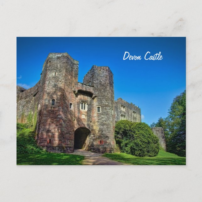 Cartão Postal Entrada do Castelo Inglês no Dia do Verão (Frente)