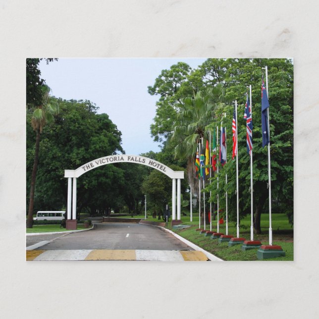 Cartão Postal Entrada do Hotel Victoria Falls (Frente)