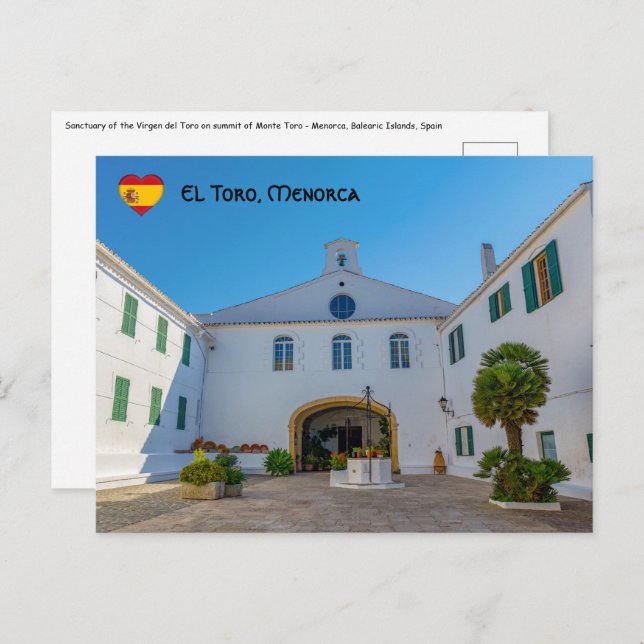 Cartão Postal Entrada no mosteiro de Monte Toro - Menorca, Espan (Frente/Verso)