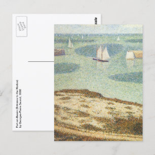 Cartão Postal Entrance to Harbor by Georges Seurat, Vintage Art
