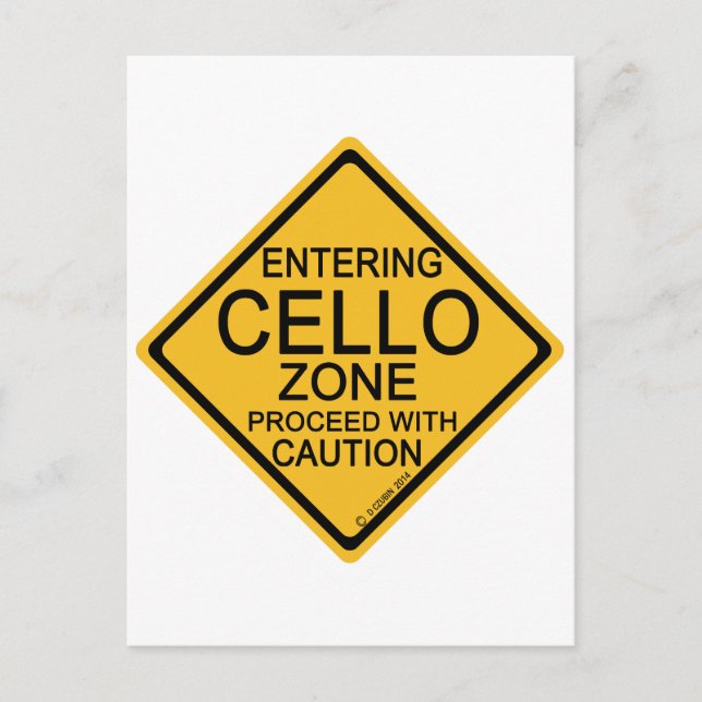 Cartão Postal Entrando na Zona Cello (Frente)