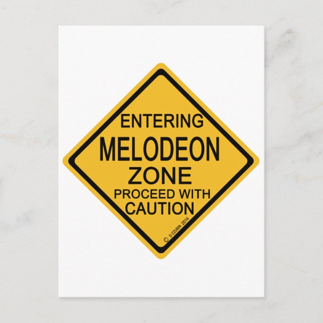 Cartão Postal Entrando na Zona Melodeon (Frente)