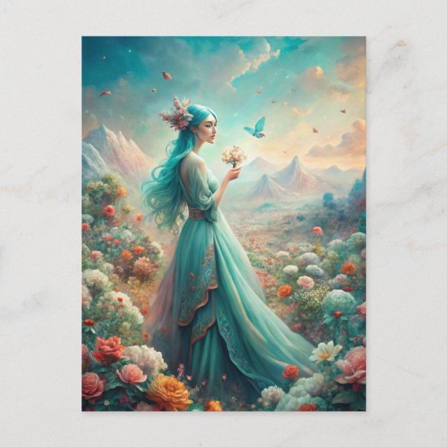 Cartão Postal Entre as Flores (Frente)