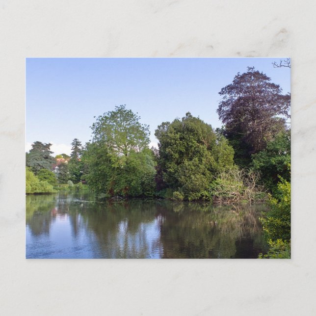 Cartão Postal Entre As Ilhas, Lago Roath Park, Cardiff. (Frente)