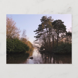 Cartão Postal Entre As Ilhas, Lago Roath Park, Cardiff.