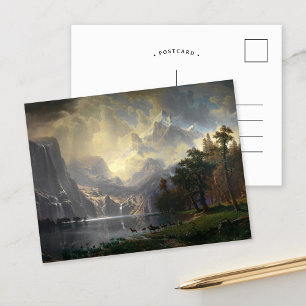 Cartão Postal Entre Sierra Nevada, CA   Albert Bierstadt