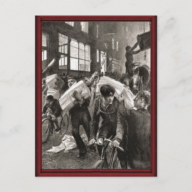 Cartão Postal Entregas de bicicleta em período vegetativo (Frente)