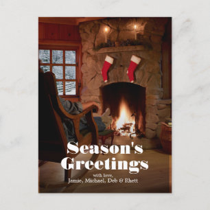 Cartão Postal Entrevista com a mulher sentada em cadeira de bala