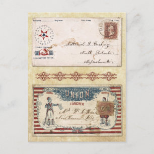 Cartão Postal Envelopes da Guerra Civil com a União