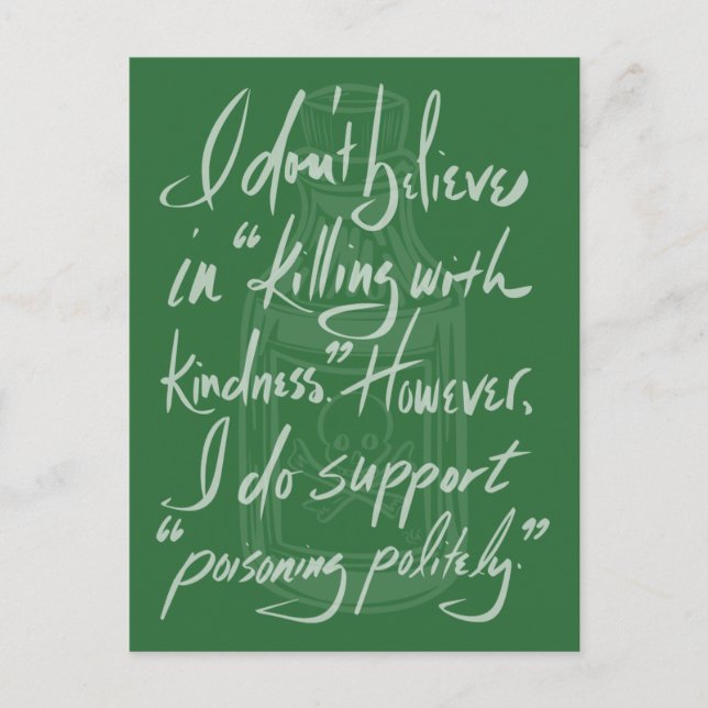 Cartão Postal Envenenamento com Educação (Frente)