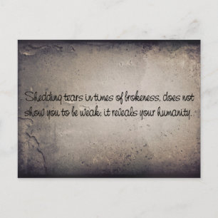 Cartão Postal Envergonhe suas lágrimas