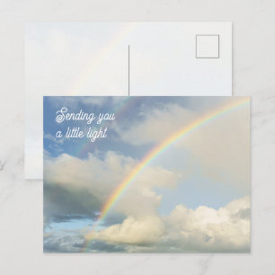 Cartão Postal Enviando a Você um Pequeno Arco-Íris de Luz Pensan