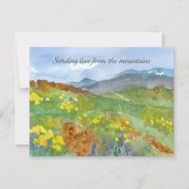Cartão Postal Enviando amor das montanhas pensando no seu desert