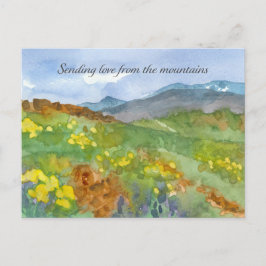 Cartão Postal Enviando amor das montanhas pensando no seu desert