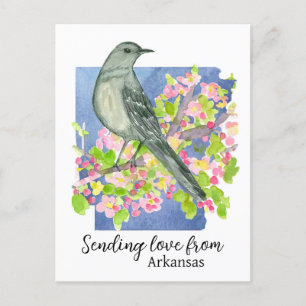 Cartão Postal Enviando Amor Do Estado Natural Do Arkansas