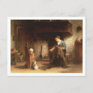 Cartão Postal Enviando as redes (óleo no painel)