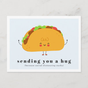 Cartão Postal Enviando-lhe um abraço   Taco Love