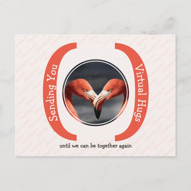 Cartão Postal ENVIANDO O Modelo de Foto de HUGS VIRTUAIS (Frente)