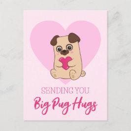 Cartão Postal Enviando Seus Grandes Abraços | Curioso Rosa