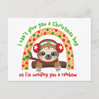 Cartão Postal Enviando-te um Natal Arco-Íris