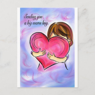 Cartão Postal Enviando um grande abraço caloroso.
