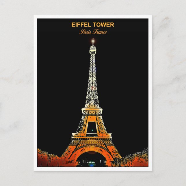Cartão Postal Enviar um pedaço de Paris: Cartão-postal da Torre  (Frente)