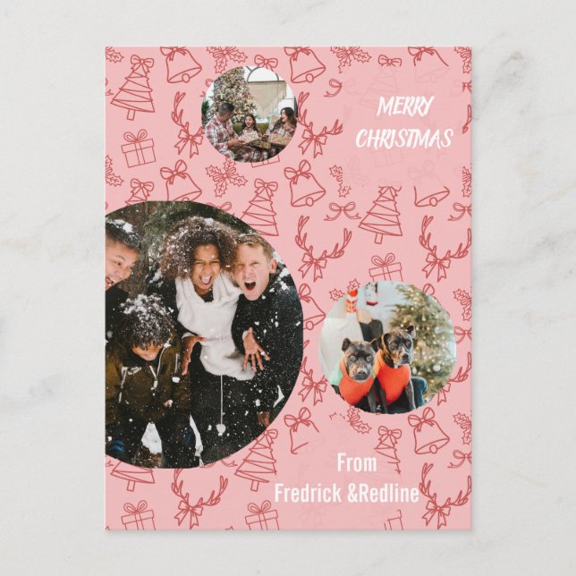 Cartão Postal Enviar uma mensagem de feriado alegre com este Whi (Frente)