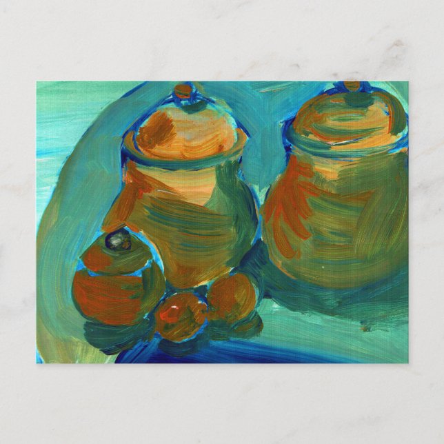 Cartão Postal Envie Sua Pintura | Transforme Imagem de Arte Pers (Frente)