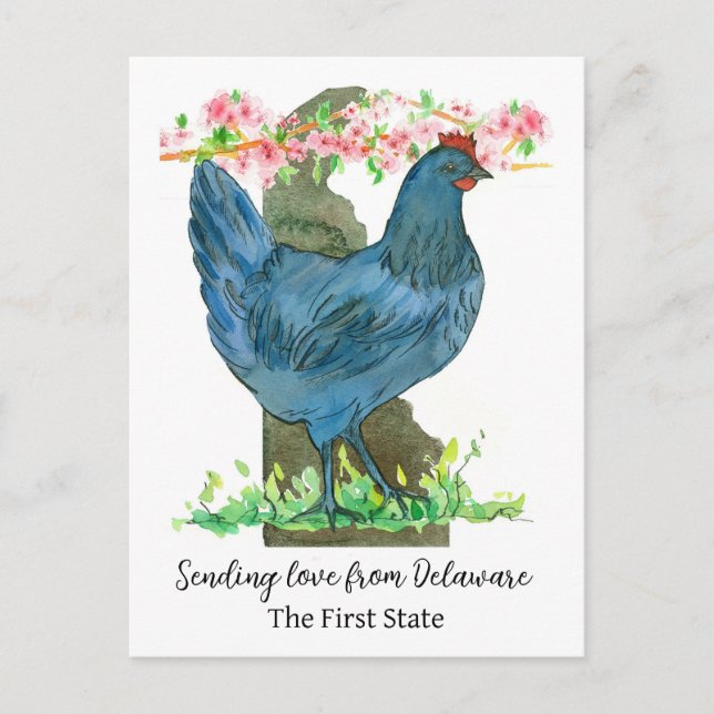Cartão Postal Envio de Flor de Amoreira de Delaware (Frente)