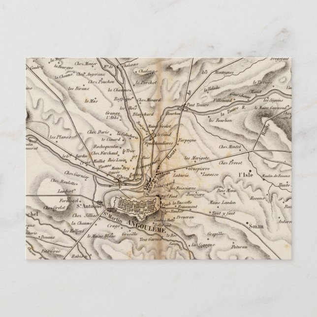 Cartão Postal Environs d'Angouleme (Frente)