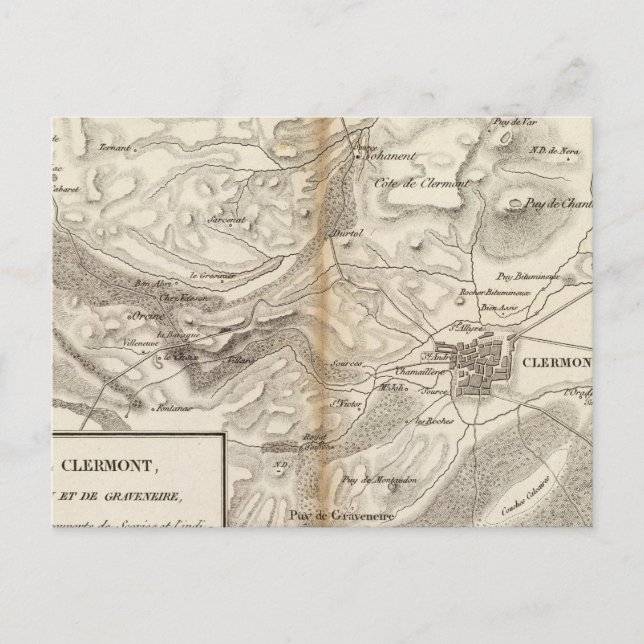 Cartão Postal Environs de Clermont (Frente)