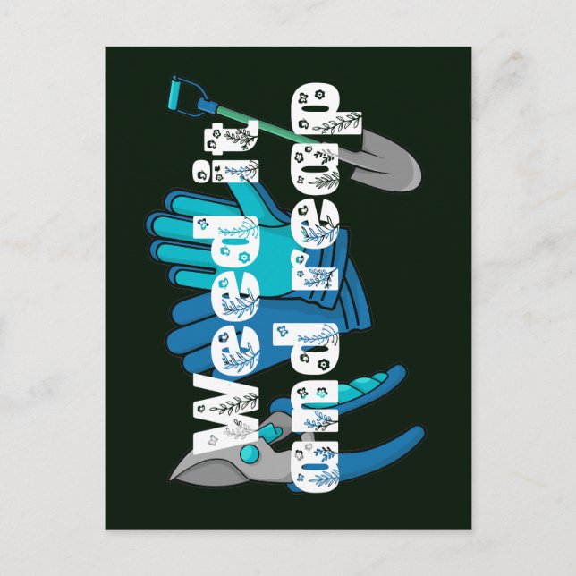 Cartão Postal Enxergar E Colar um trocadilho de jardinagem engra (Frente)