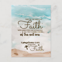 Ephesianos 6:16 Assuma o Escudo da Bíblia de Fé