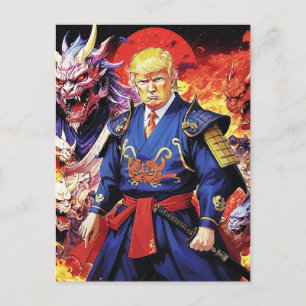 Cartão Postal Epic Trump Samurai Anime