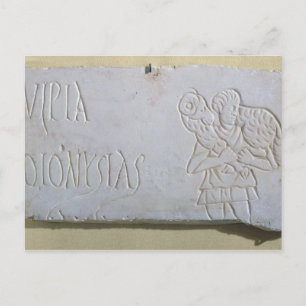 Cartão Postal Epitáfio com um alivio do Bom Pastor