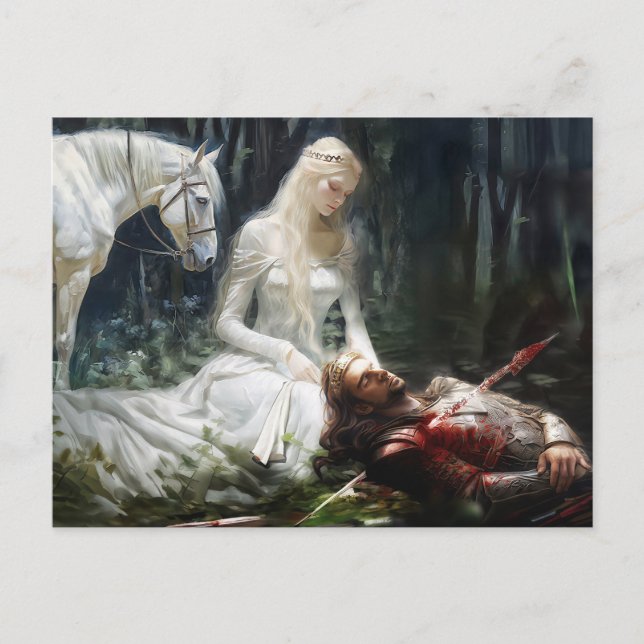 Cartão Postal Épocas heroicas do nibelung. Siegfried foi matar (Frente)