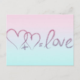 Cartão Postal Equação de amor