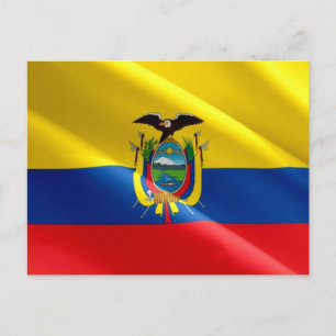Cartão Postal Equador - Bandeira equatoriana -